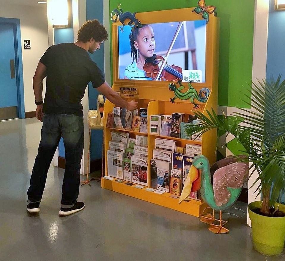 Yellow Box - advertisements being used by visitors